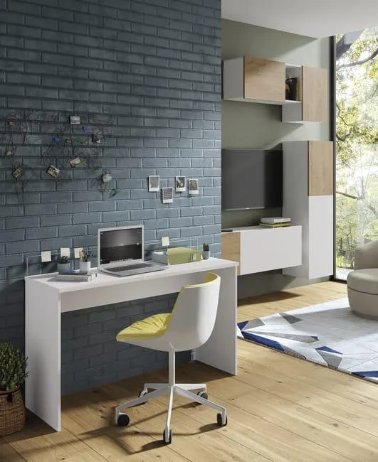 Mesa de escritorio HALEY 77x131,5x45 cm blanco