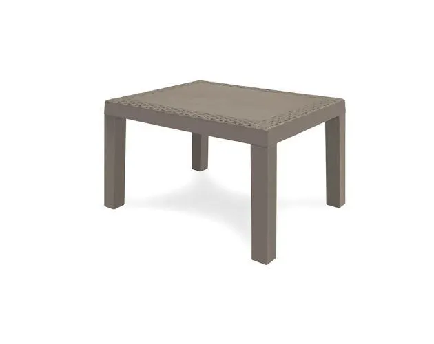 Mesita de jardín auxiliar de plástico jack taupe 59×46×40 cm