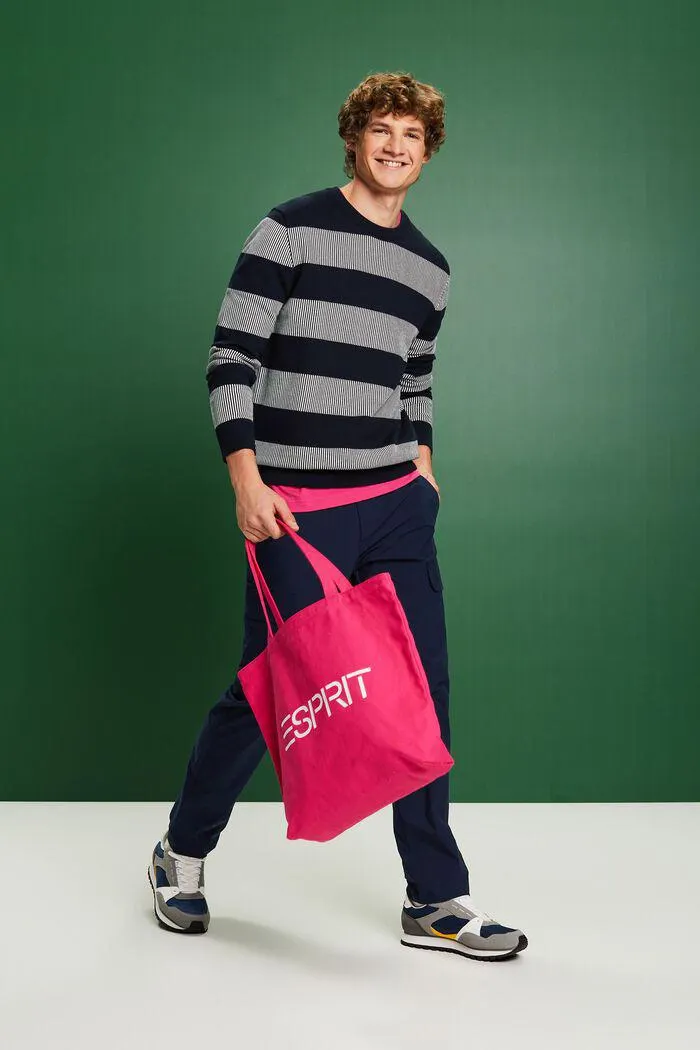 Jersey a rayas de punto acanalado