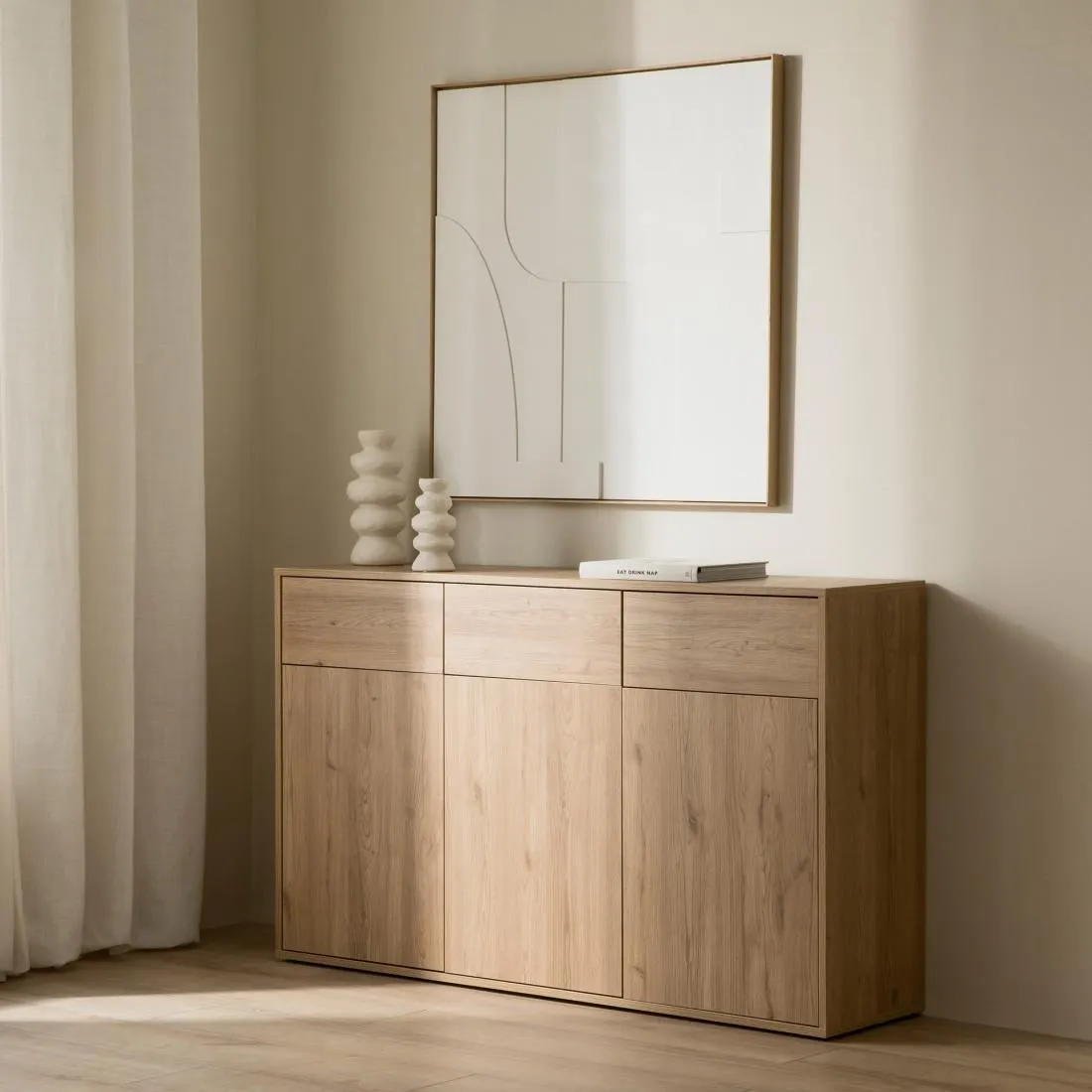 Aparador estrecho 140 natural