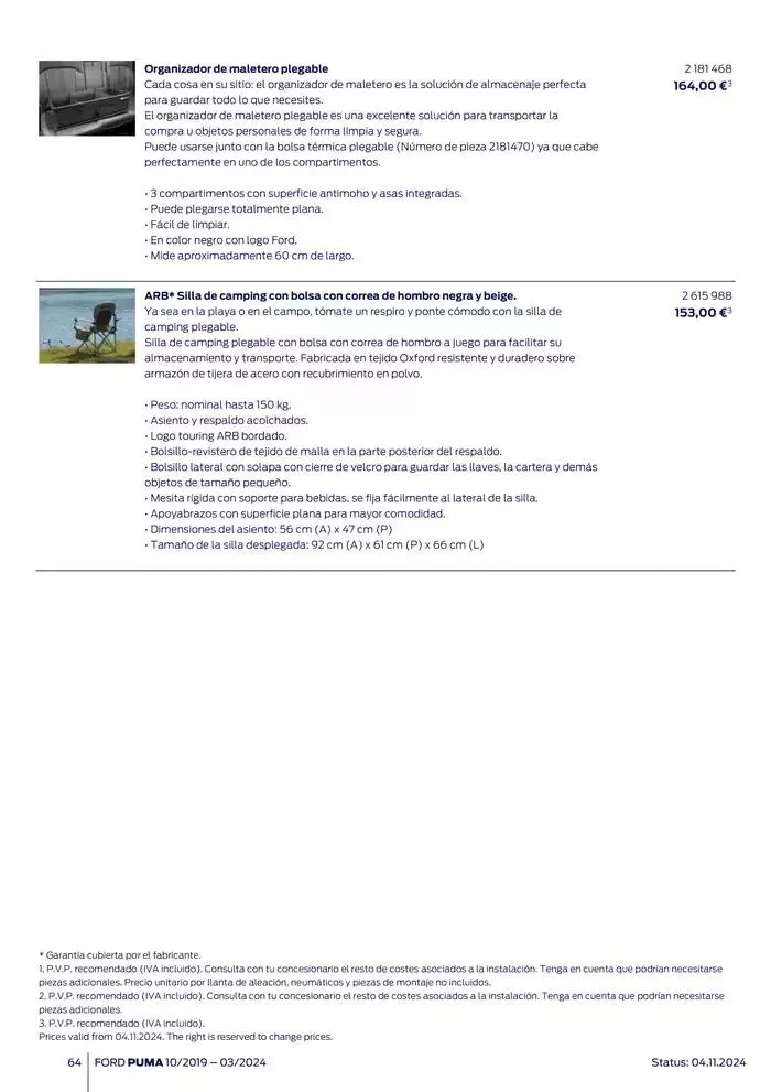 Catálogo de Ford de accesorios Ford Puma 13 de noviembre al 13 de noviembre 2025 - Página 64