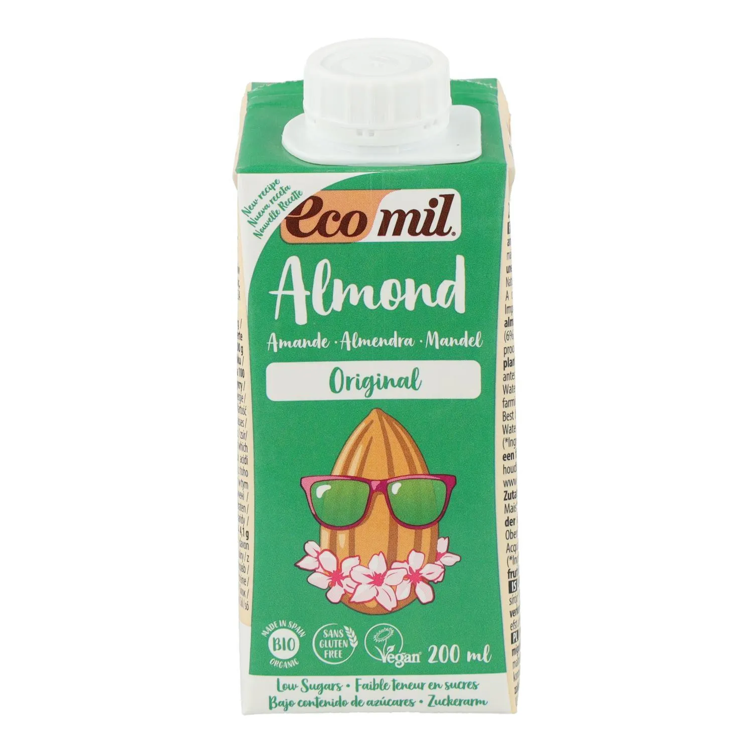 Bebida Vegetal de Almendra endulzada con Ágave BIO EcoMil