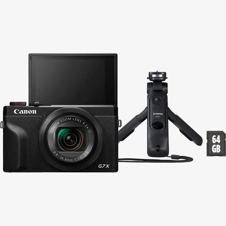 Kit para vloggers premium: Canon PowerShot G7 X Mark III, negro
