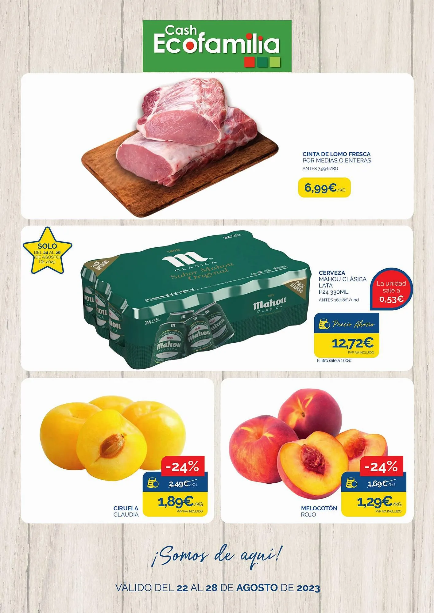 Catálogo de Folleto Cash Ecofamilia 22 de agosto al 28 de agosto 2023 - Página 1
