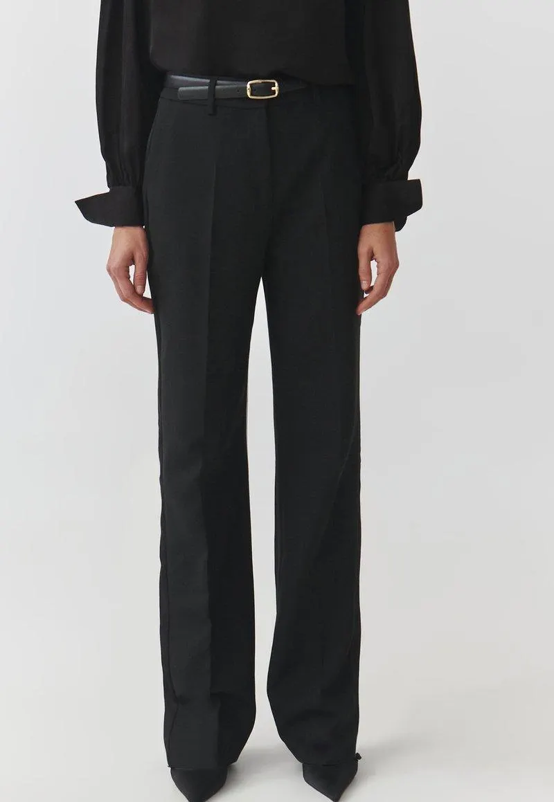 SASKO - Pantalones chinos - black