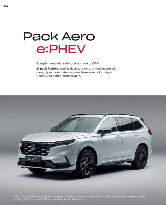 Catálogo de Honda CR-V e:HEV &amp; e:PHEV 9 de agosto al 30 de junio 2025 - Página 52