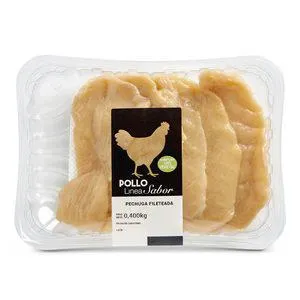 Filetes de pechuga de pollo bandeja 400 gr