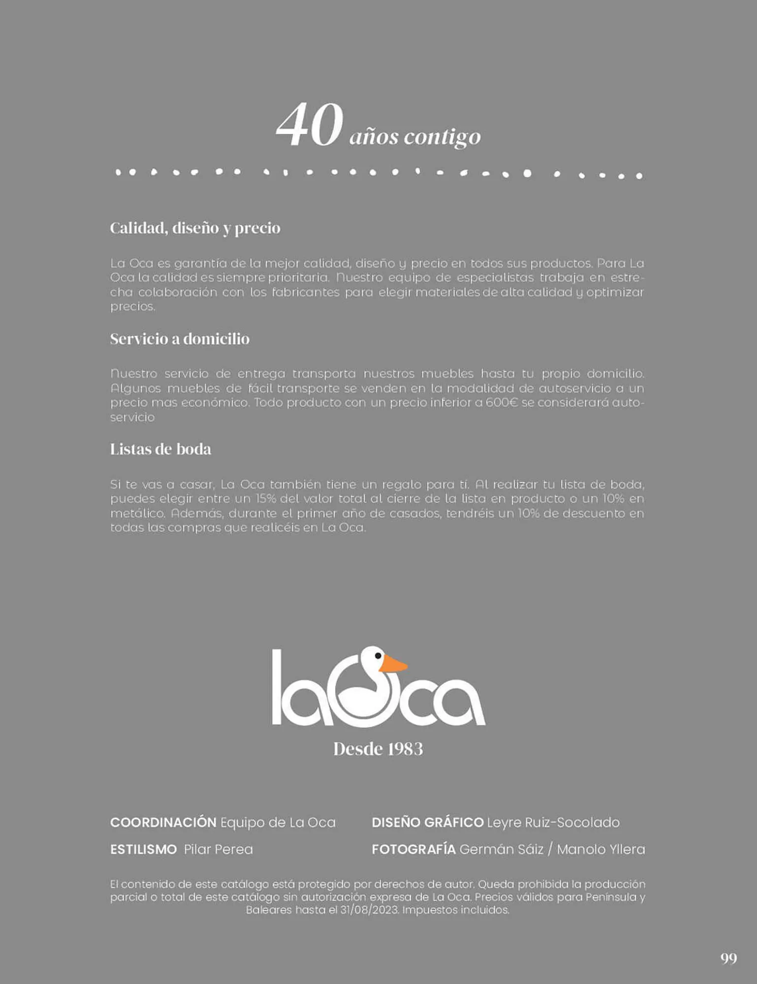 Catálogo de Folleto La Oca 6 de septiembre al 31 de agosto 2023 - Página 99