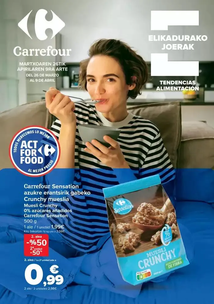 Catálogo de TENDENCIAS ALIMENTACIÓN 26 de marzo al 9 de abril 2025 - Página 1