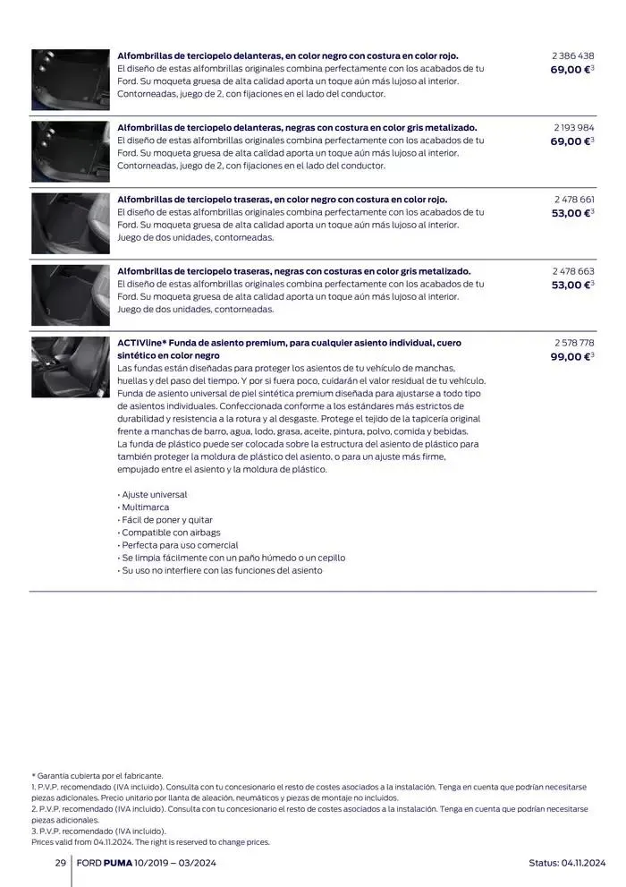 Catálogo de Ford de accesorios Ford Puma 13 de noviembre al 13 de noviembre 2025 - Página 29
