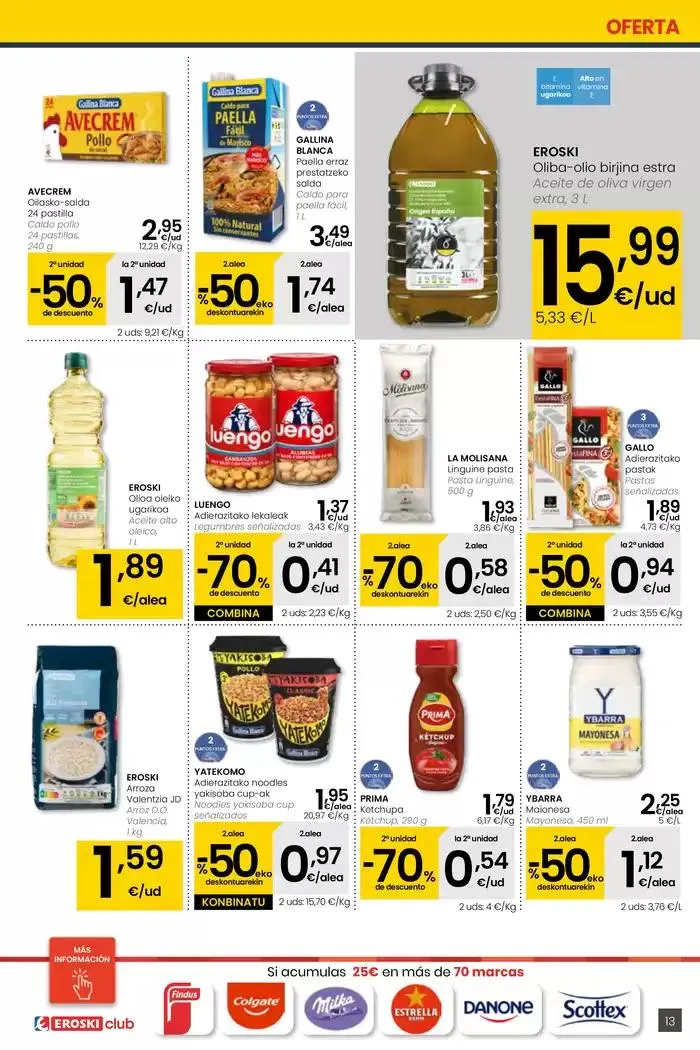 Catálogo de AUKERA OFERTA SUPERMERKATUAK EROSKI  10 de abril al 29 de abril 2025 - Página 13