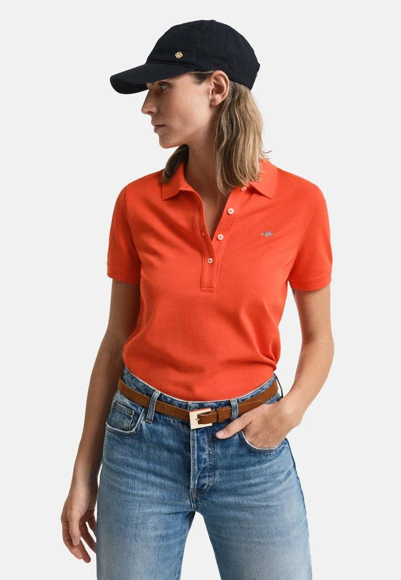 SHIELD V NECK - Camiseta básica - orange red