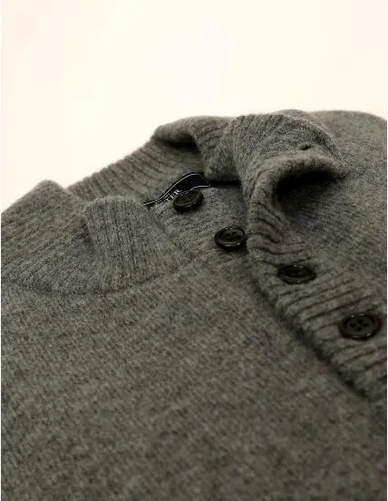 Jersey botones lana Gris