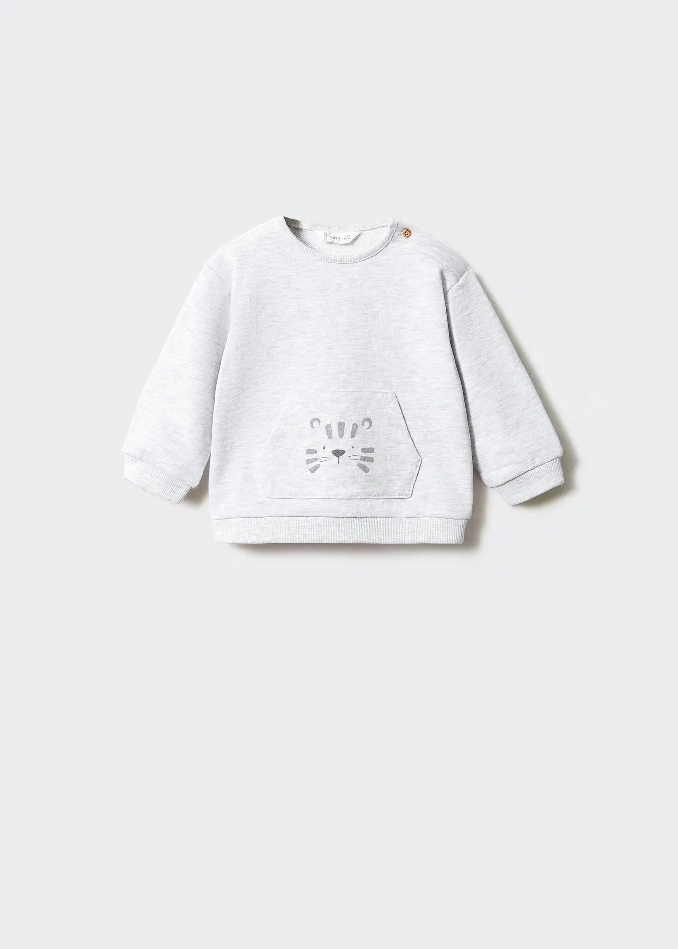 Sudadera bolsillo estampado