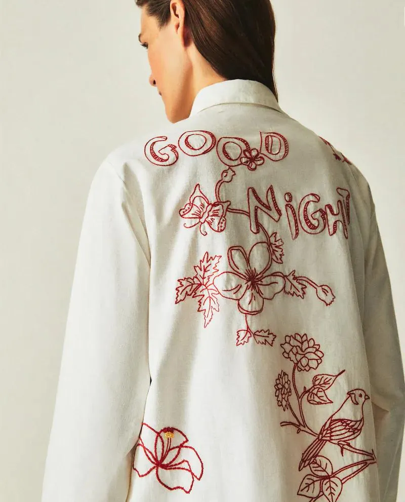 CAMISA ALGODÓN BORDADOS