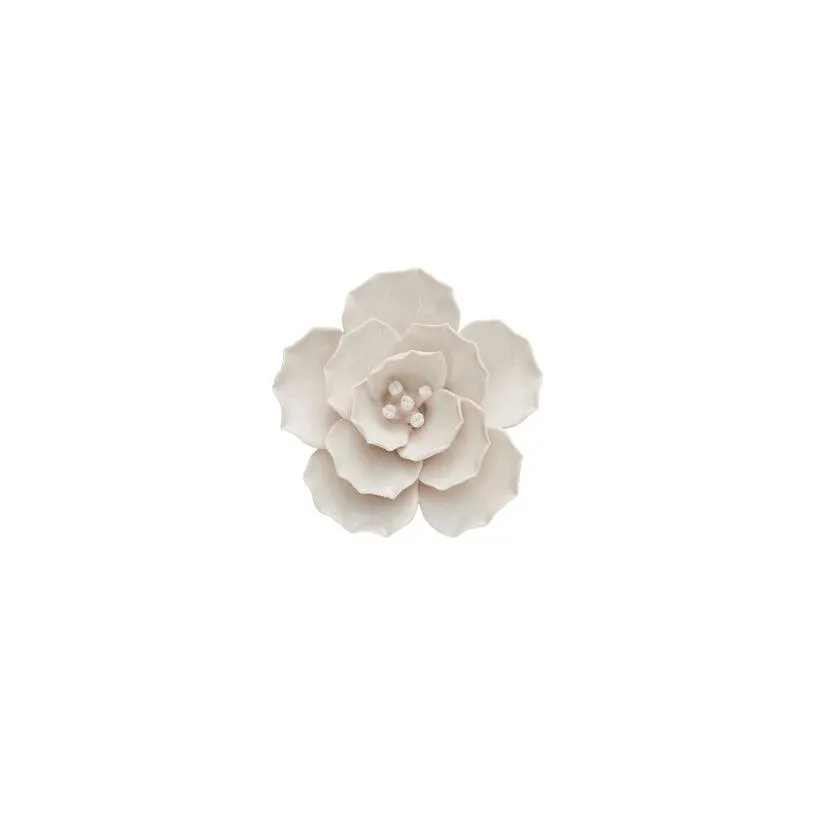 Floria flower wall decoration H3 cm. white