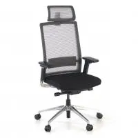 Silla de Oficina Global, mecanismo sincronizado, 360º, red - Negro