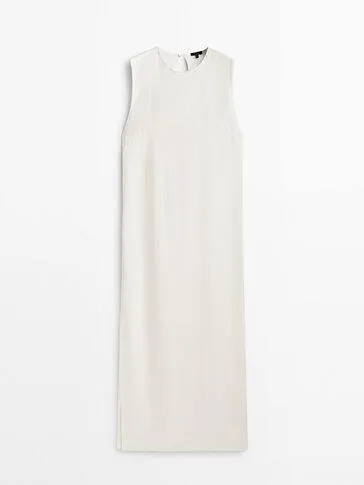 Vestido midi detalle espalda cruzada