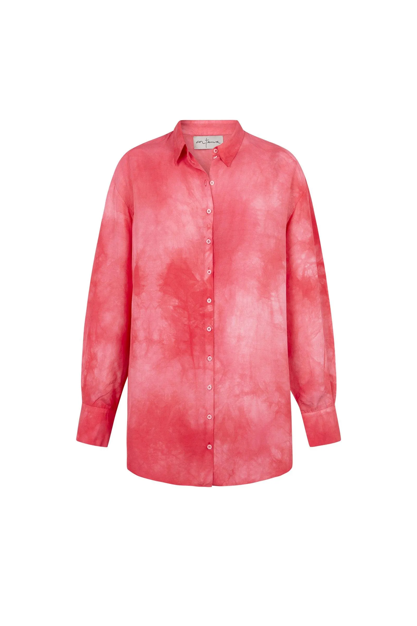 Lupita, camisa en seda pink maltinto