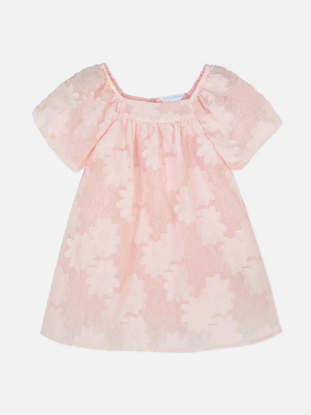 Vestido de manga abullonada de flores