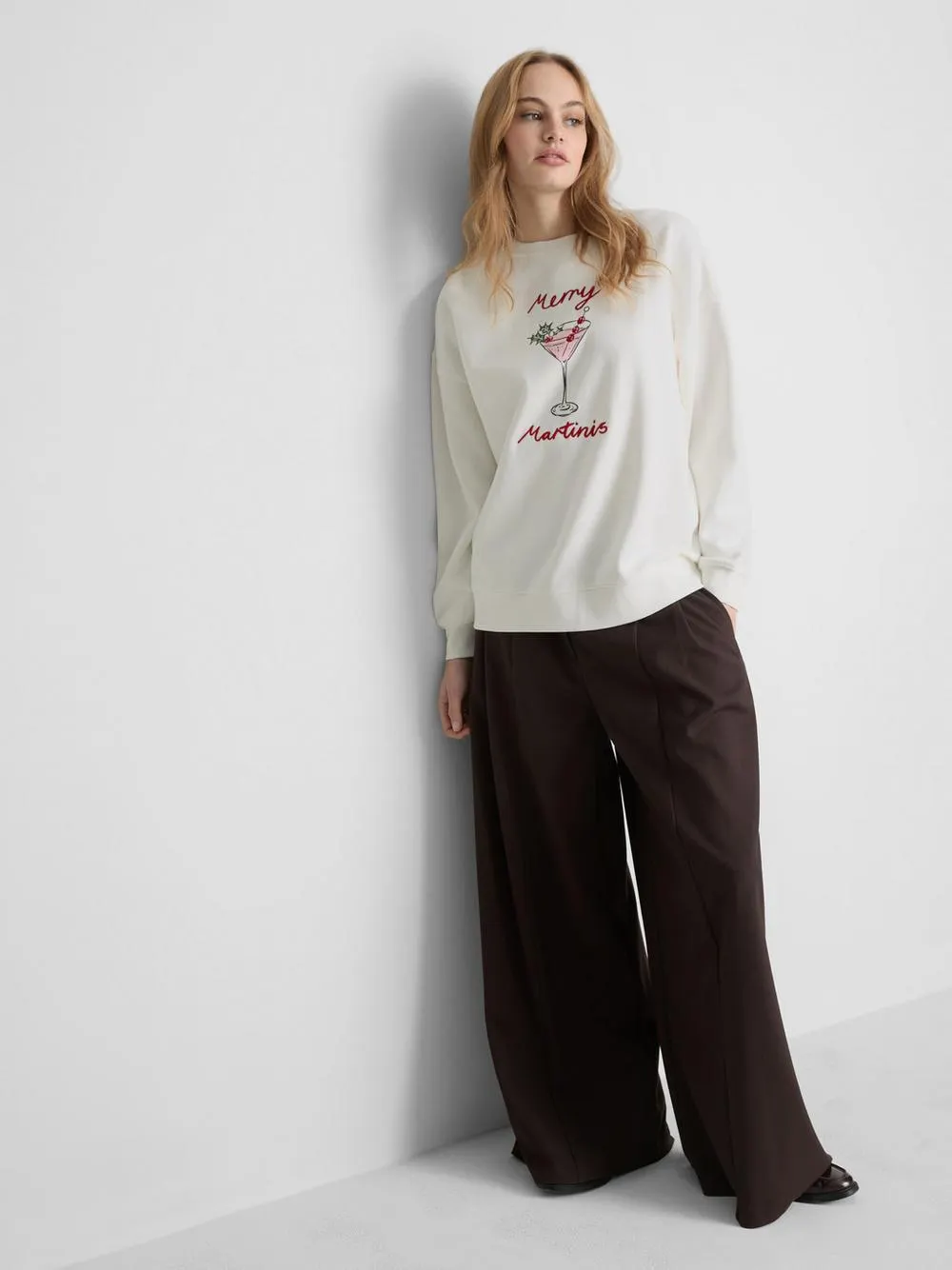 Sudadera navideña con estampado gráfico