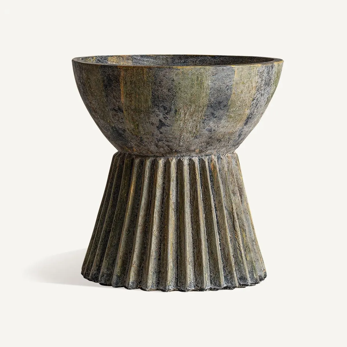 ÁNFORA PLISSÉ STONE