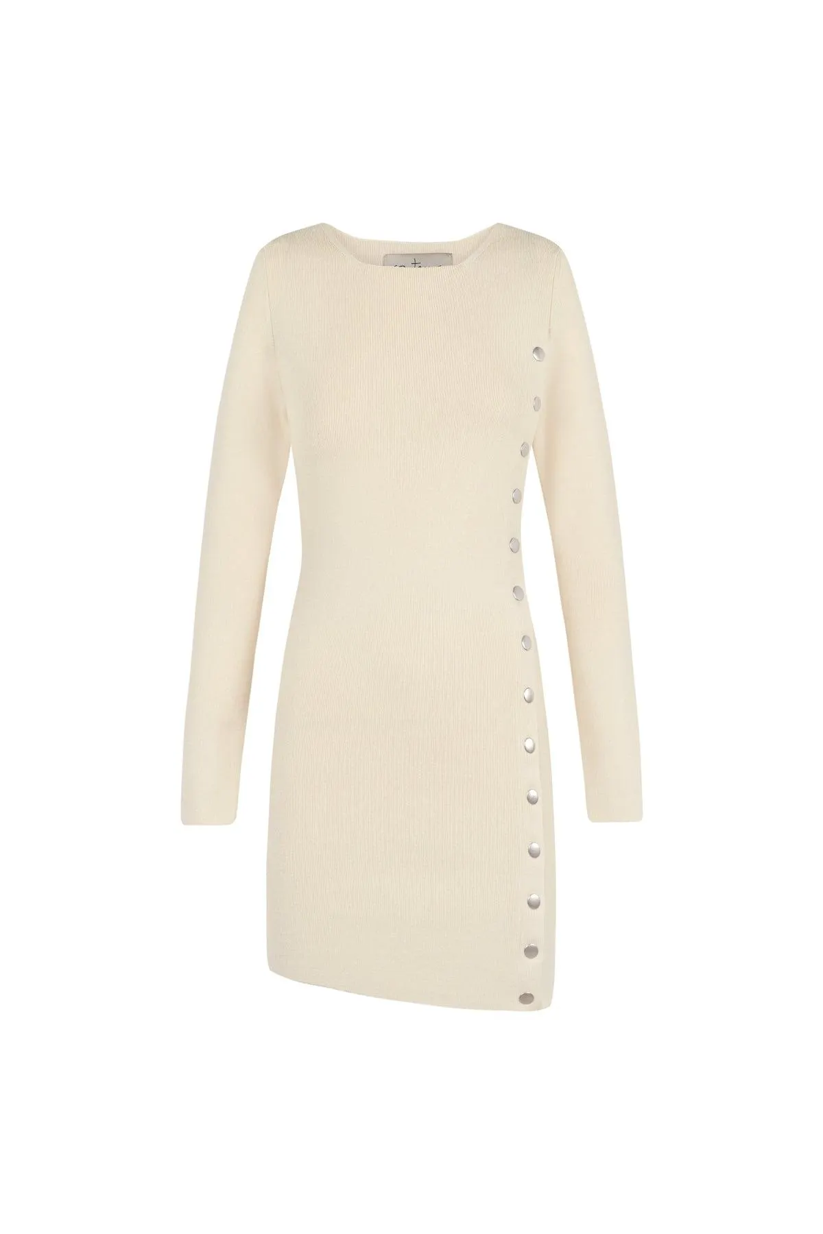 Siro, ivory knitted mini dress