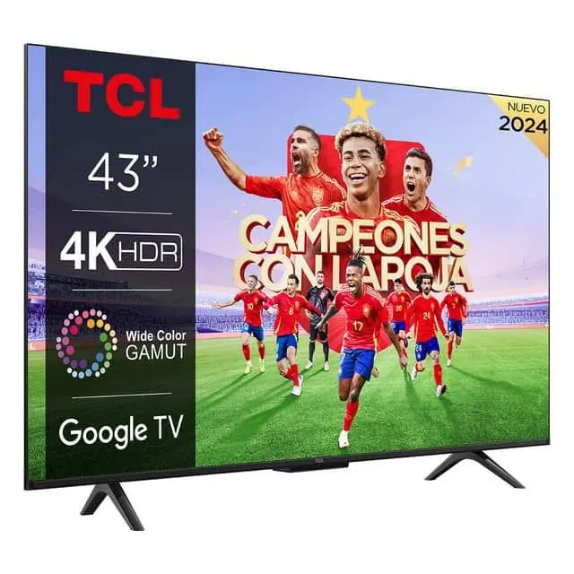 TV LED 109,2 cm (43") TCL 43P755, 4K UHD HDR, Wide Color Gamut, Smart TV by Google TV, Dolby Vision y Atmos, compatible con Google Assistant