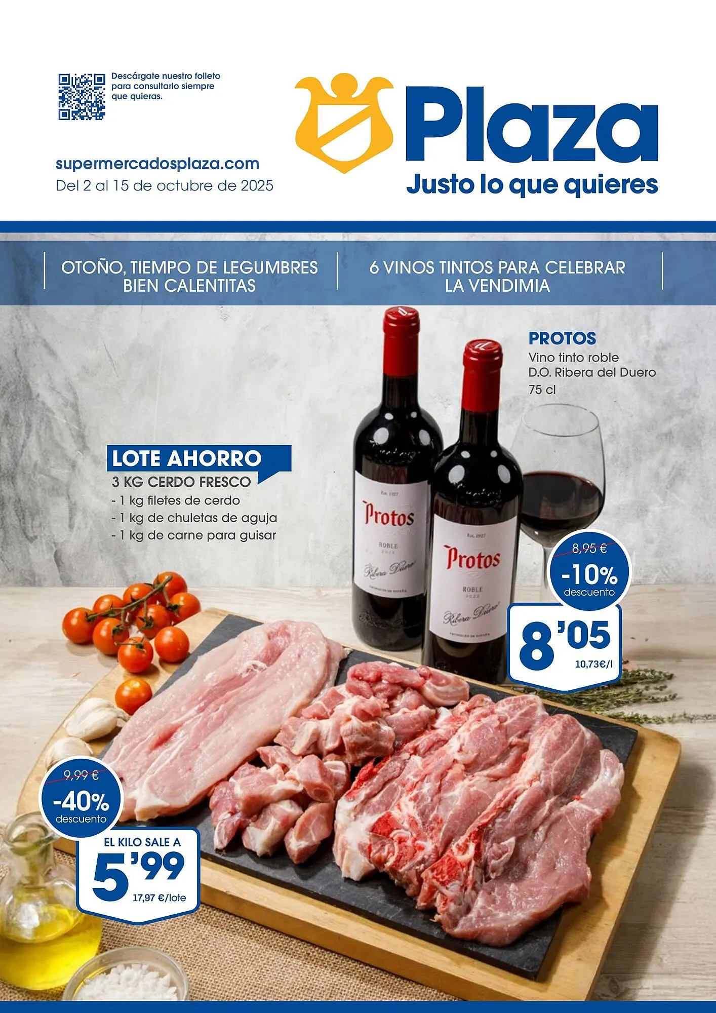 Catálogo de Folleto Supermercados Plaza 2 de octubre al 15 de octubre 2025 - Página 1