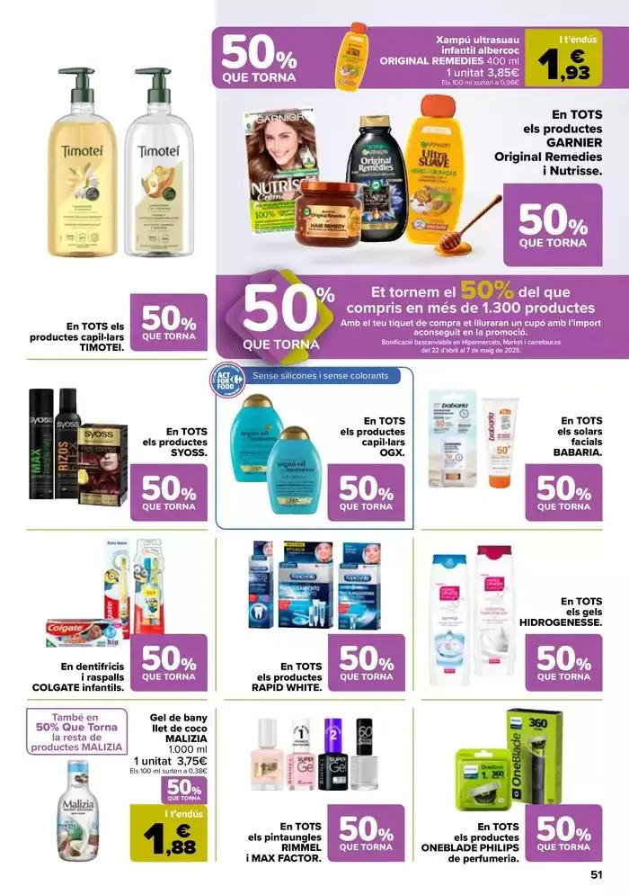 Catálogo de 50% QUE VUELVE + 3x2 10 de abril al 21 de abril 2025 - Página 51