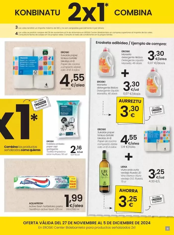 Catálogo de Nueva apertura EROSKI Center Bidebarrieta 27 de noviembre al 5 de diciembre 2024 - Página 11