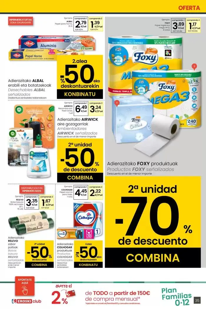 Catálogo de AUKERA OFERTA HIPERMERKATUAK EROSKI 2 de mayo al 13 de mayo 2025 - Página 35