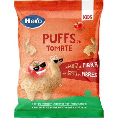 Snack para niños Hero puffs de tomate 12g