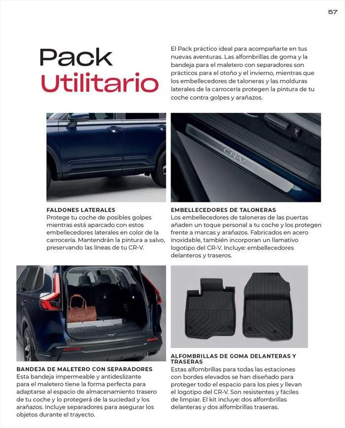 Catálogo de Honda CR-V e:HEV &amp; e:PHEV 9 de agosto al 30 de junio 2025 - Página 57