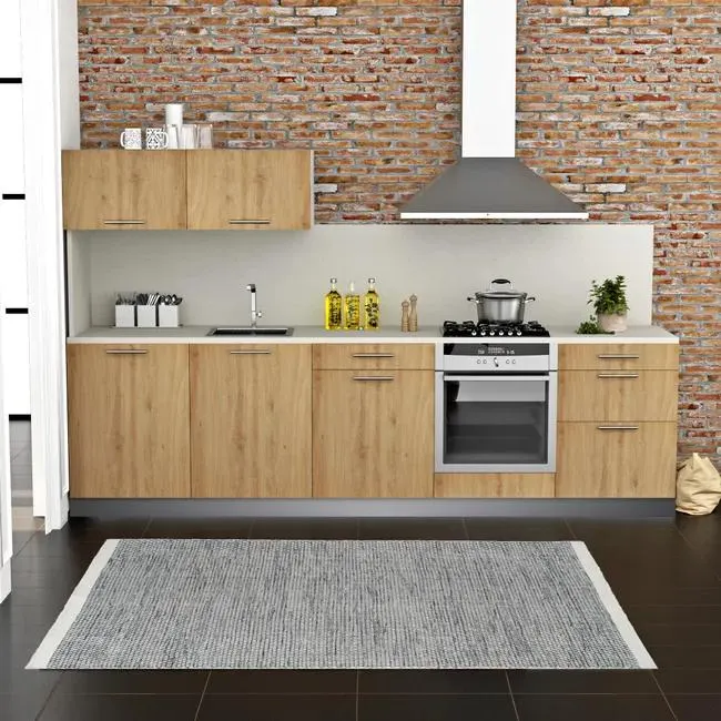 Cocina en kit DELINIA ID con altos ROMA madera clara 3.00 m
