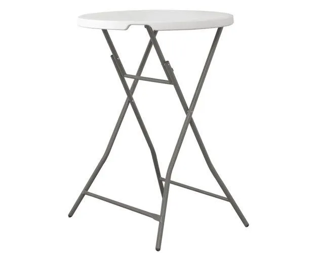 Well home mesa alta de cóctel plegable 80x80x110cm y asa de desplazamiento