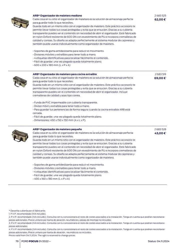 Catálogo de Ford de accesorios Focus 13 de noviembre al 13 de noviembre 2025 - Página 79