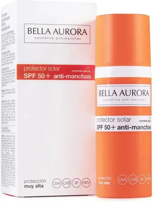 Bella Aurora Protector Solar SPF50+ Facial Anti-Manchas Piel Normal Seca 50 ml