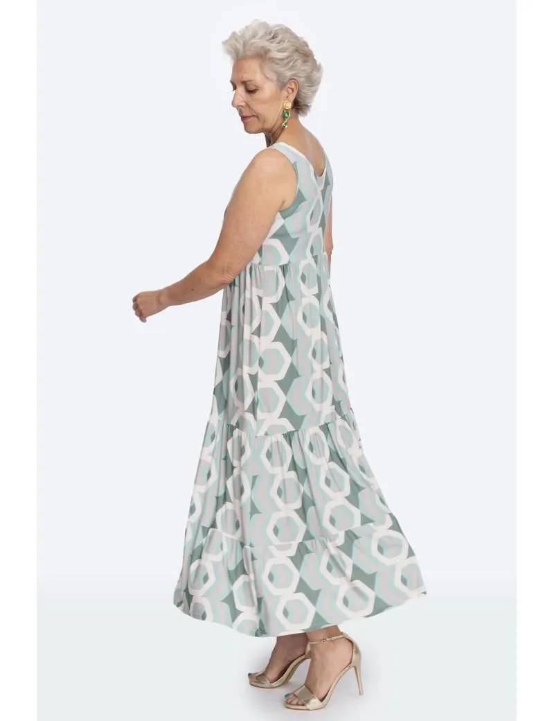 Vestido Tirante Geométrico