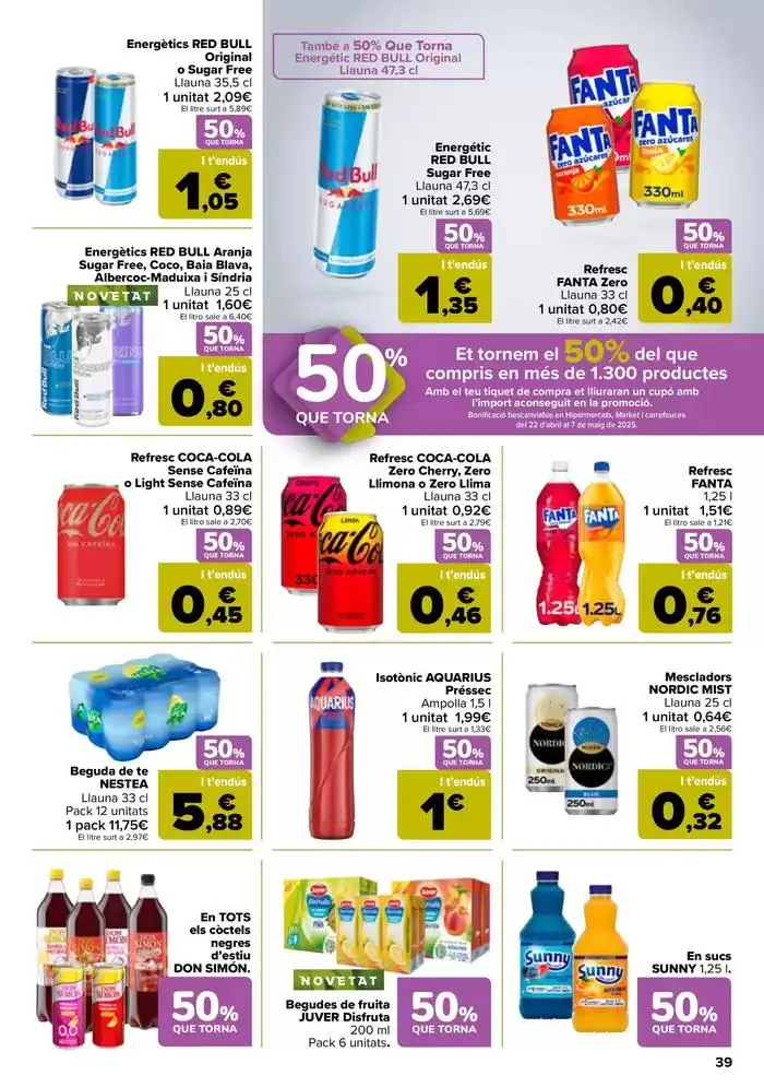 Catálogo de 50% QUE VUELVE + 3x2 10 de abril al 21 de abril 2025 - Página 39