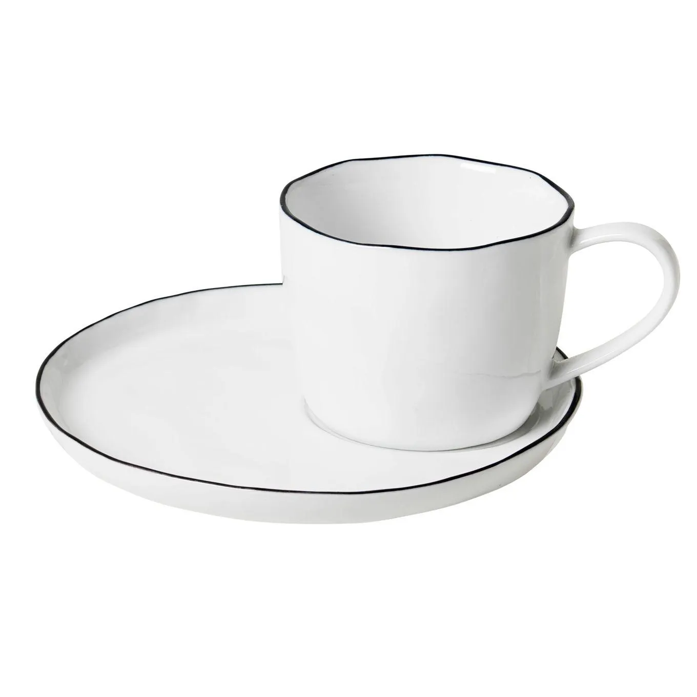 Salt cup and saucer