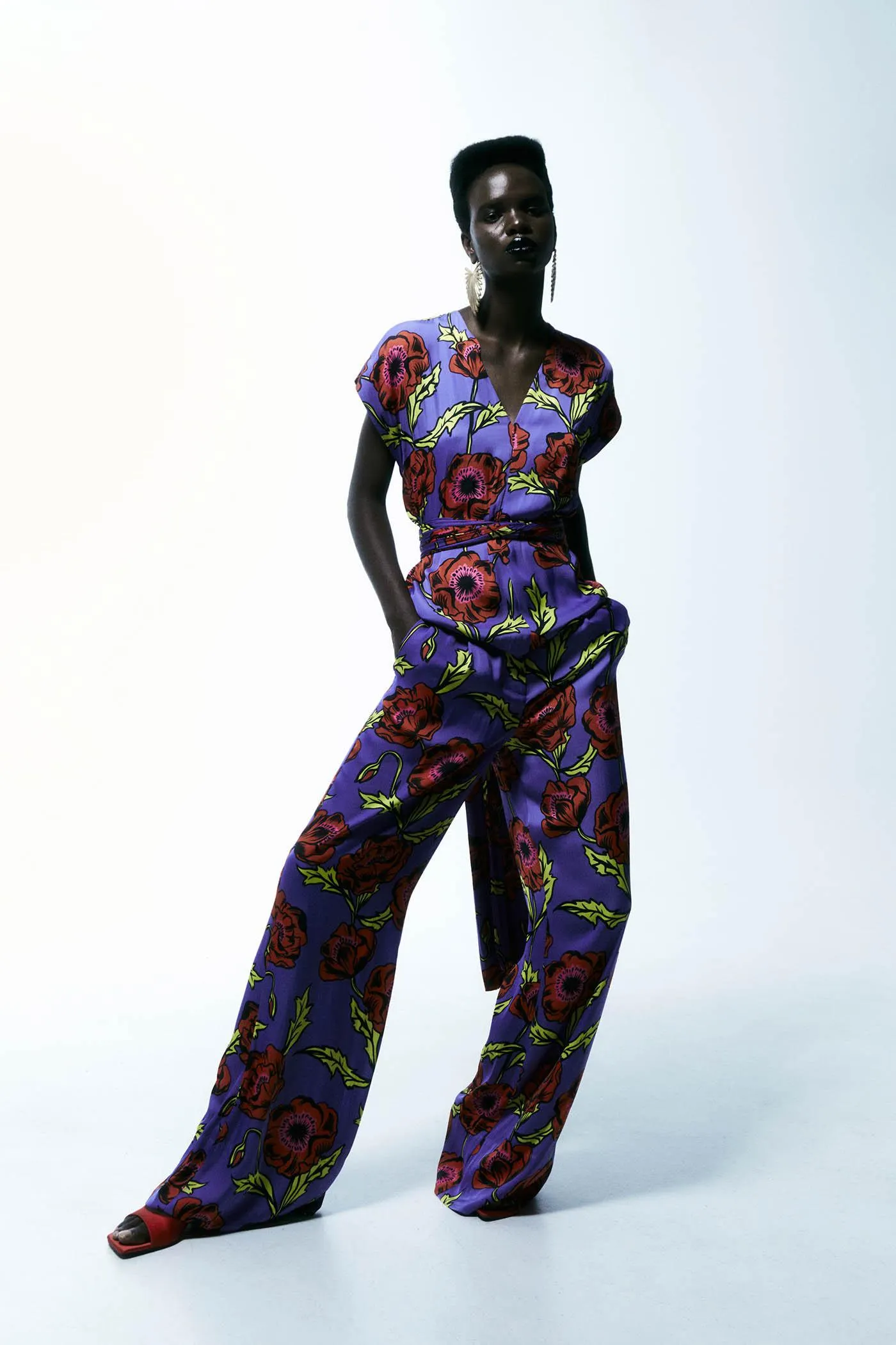 Pantalón fluido estampado