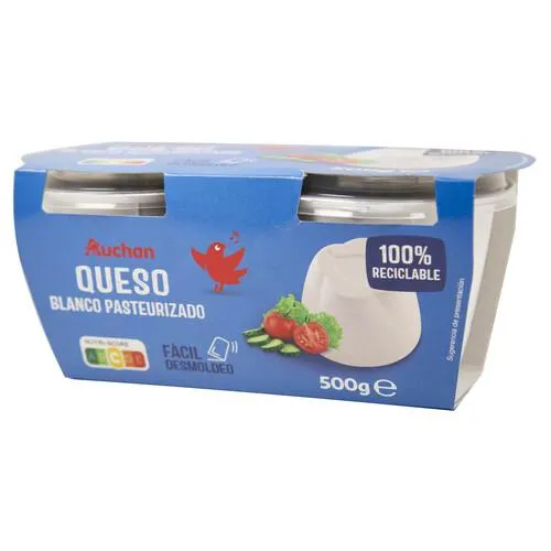 AUCHAN Queso fresco tarrina de 250 g. pack de 2 uds. Producto Alcampo