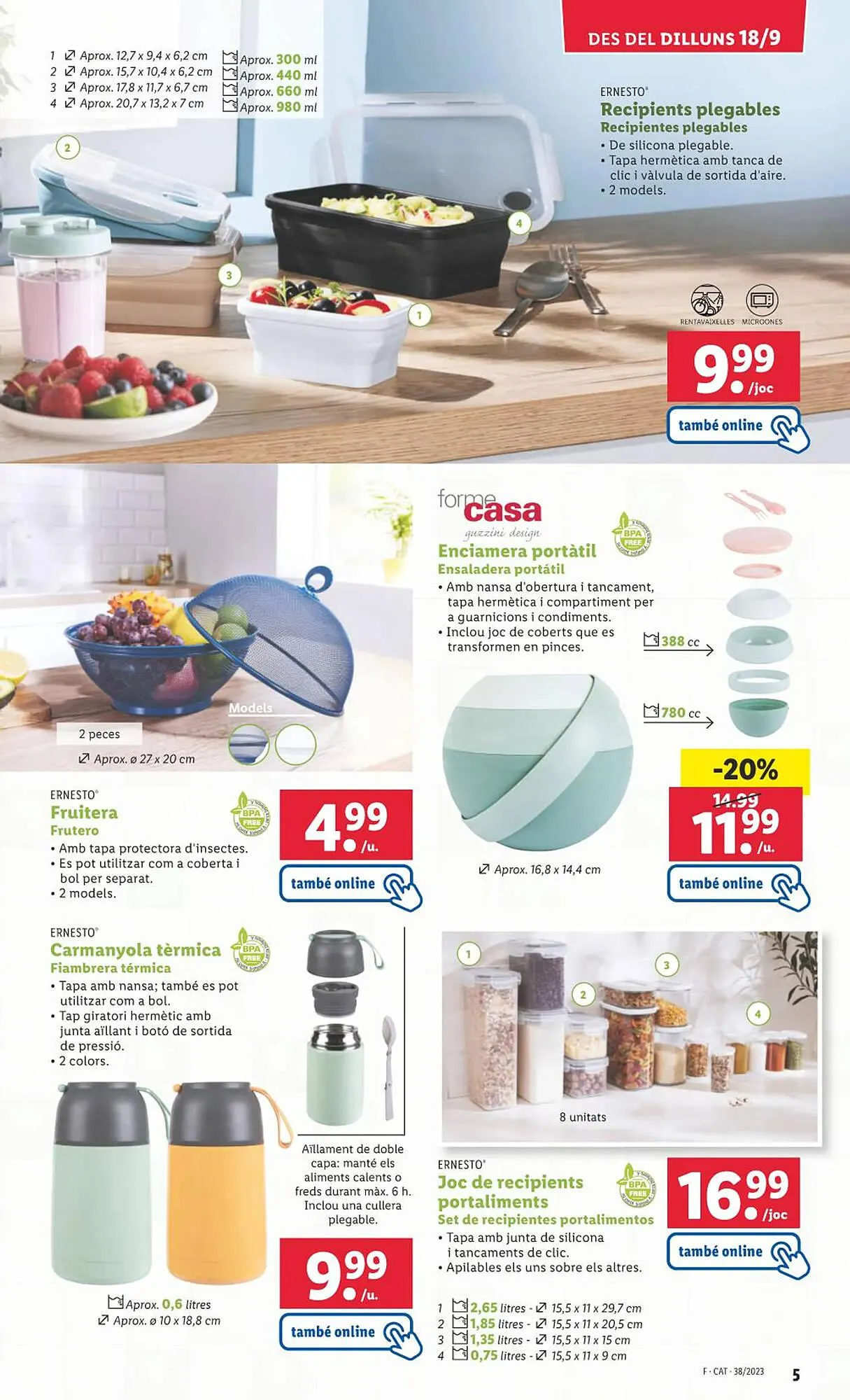 Catálogo de Folleto Lidl 18 de septiembre al 25 de septiembre 2023 - Página 5