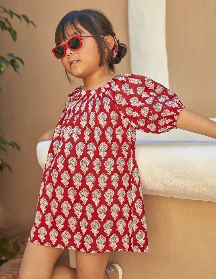 Vestido estampado rojo