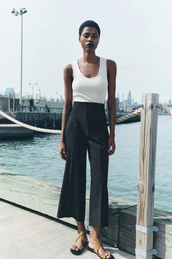 PANTALÓN CULOTTE WIDE LEG ZW COLLECTION