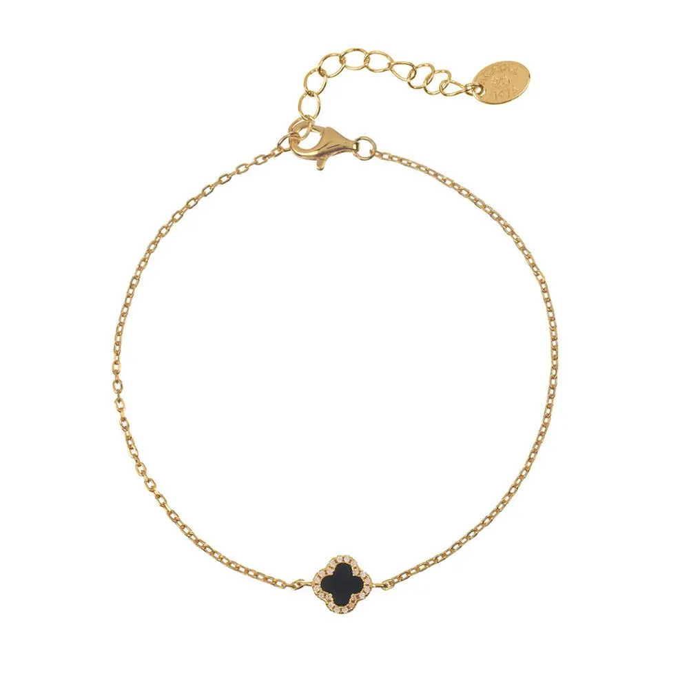 Pulsera de cadena FLORINE - Negro / Oro