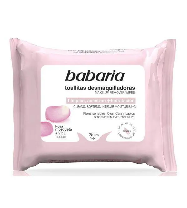 Toallitas Desmaquilladoras Rosa Mosqueta | 25 uds
