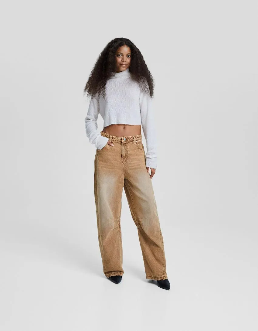 Skater fit trousers with carpenter detail