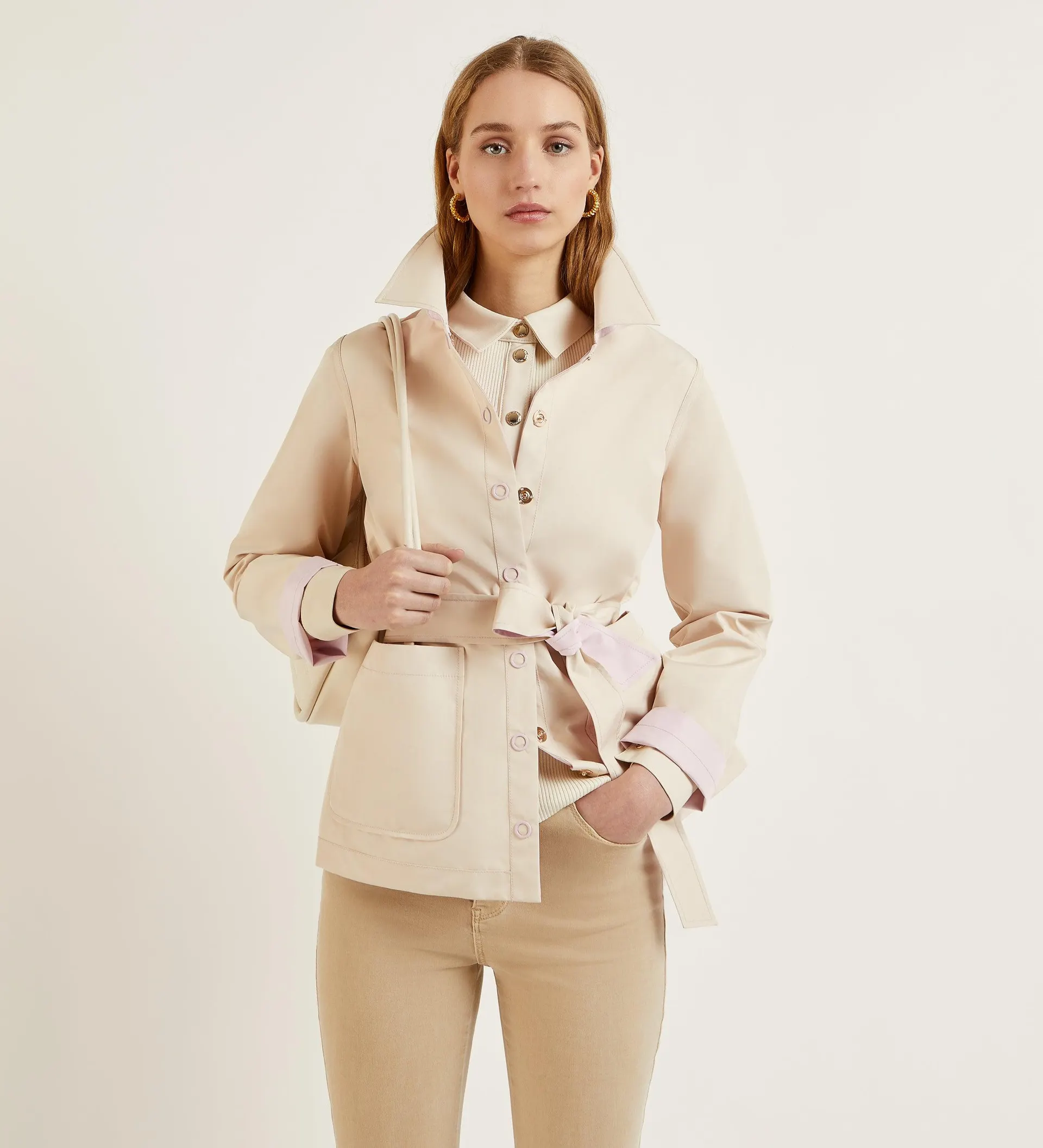 Parka corta reversible